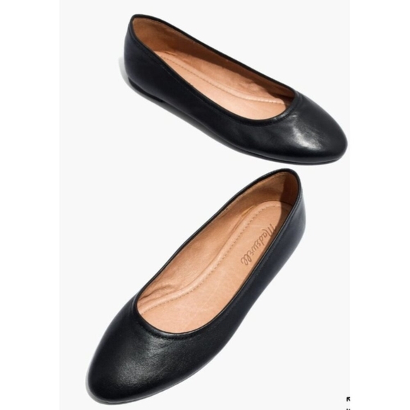 Madewell The Reid Ballet Flat in Leather Womens Black Size 7 - Picture 11 of 11